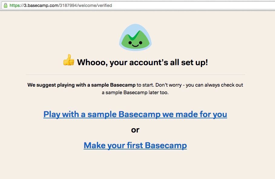 Basecamp_signup_success screenshot