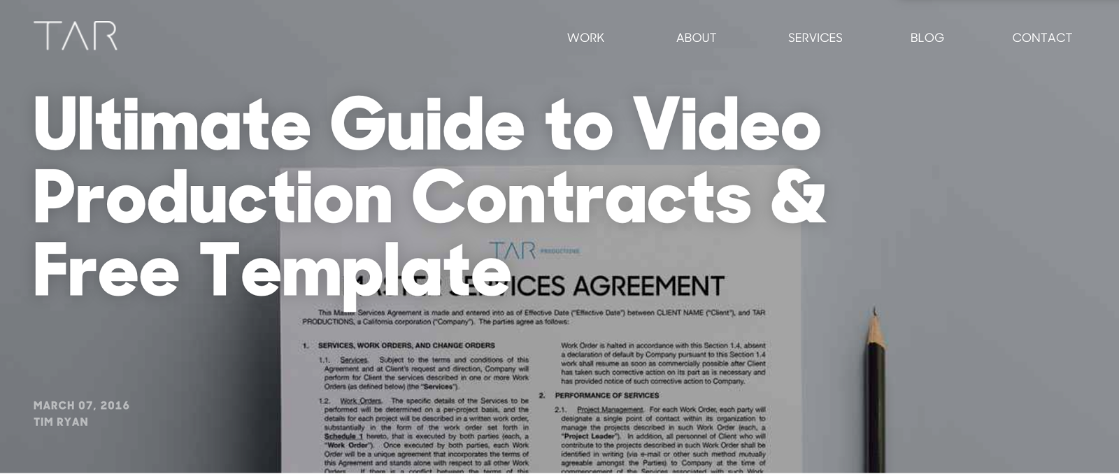 tarproductions videocontracts