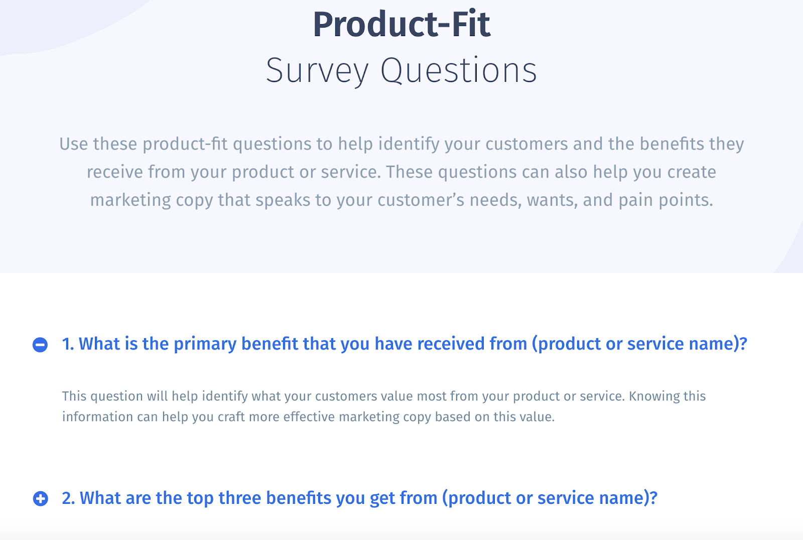 Product-Fit Survey Questions - Use these questions to identify your customers