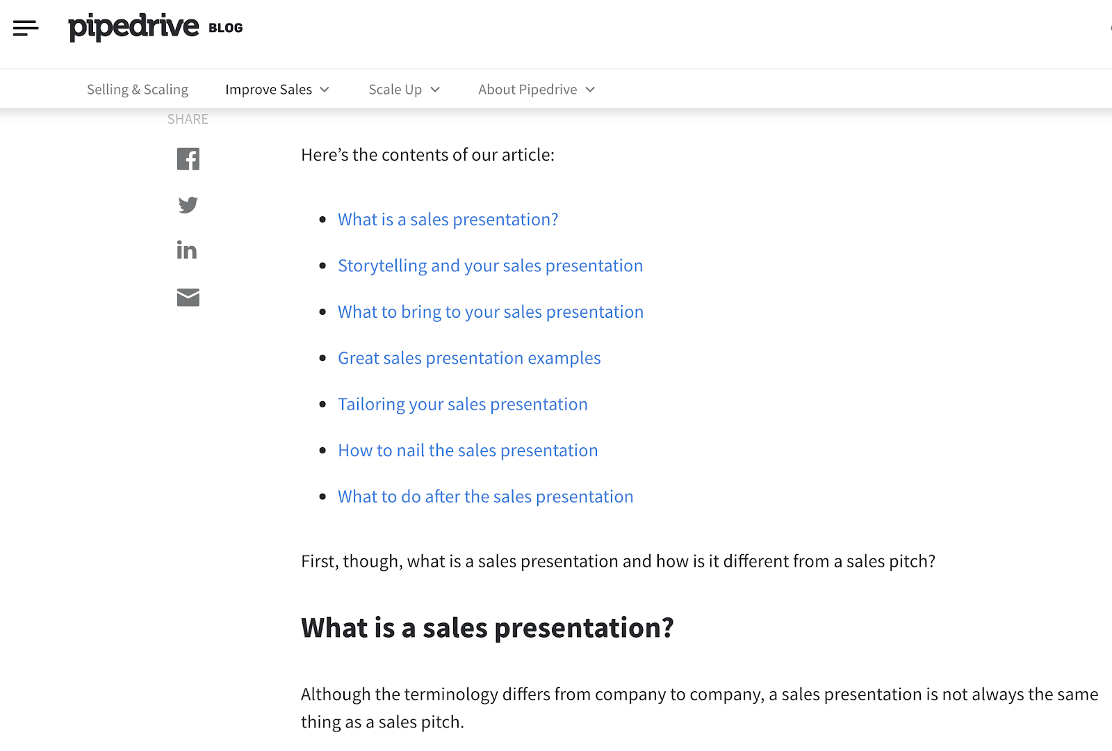sales presentations pipedrive