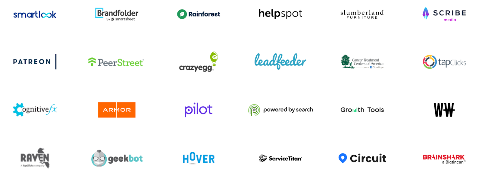 Some of the clients we've worked with at Grow and Convert.
