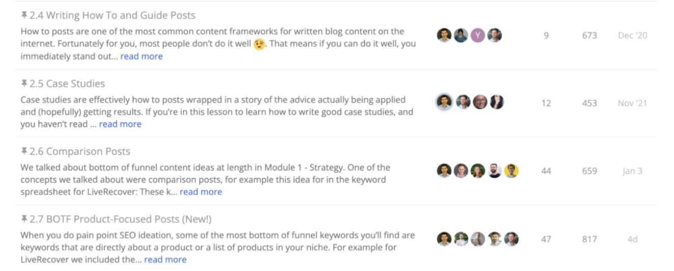 Module 2 of the Grow and Convert Course: Writing How To, Guide Posts, Case Studies, Comparison Posts, BOTF Product-Focused Posts, etc.