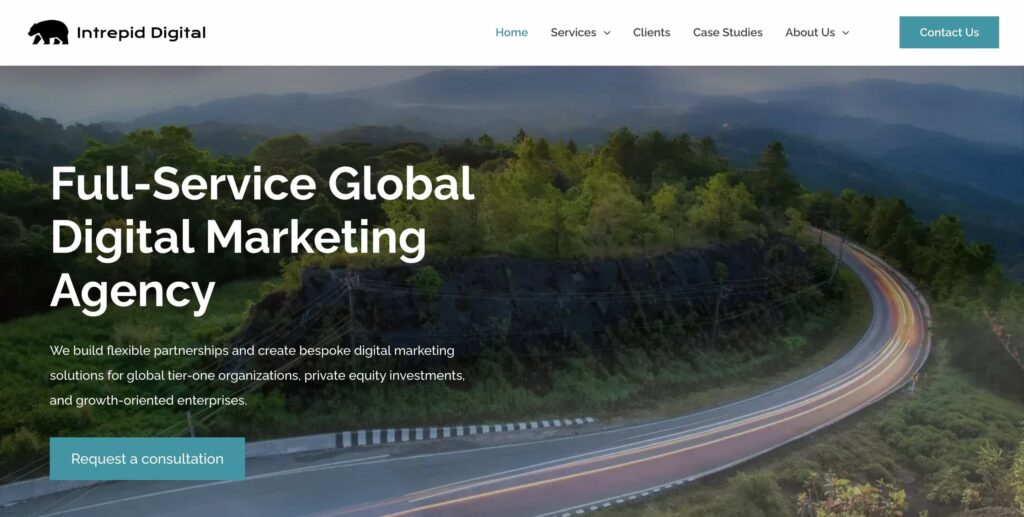Intrepid Digital homepage: Full-Service Global Digital Marketing Agency