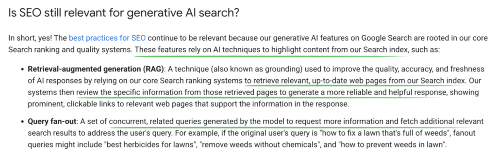 Google Search Central: Is SEO still relevant for generative AI search?