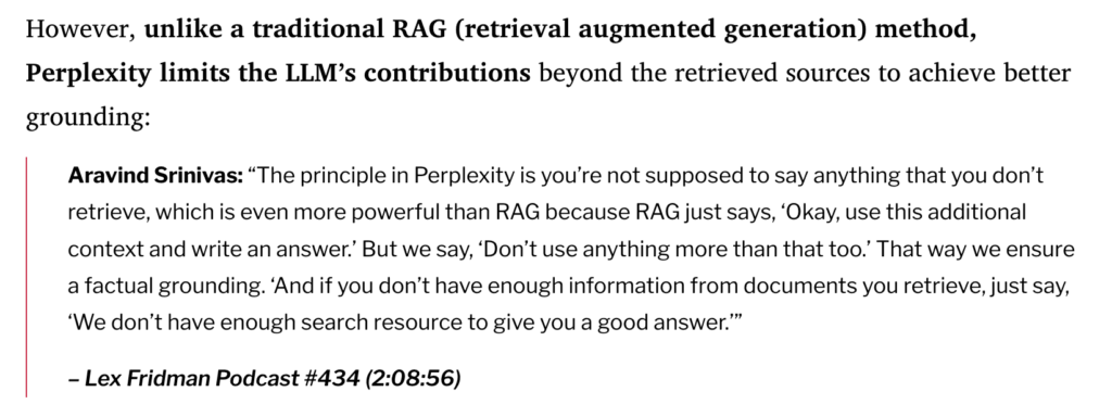 Perplexity CEO Aravind Srinivas on how responses are generated